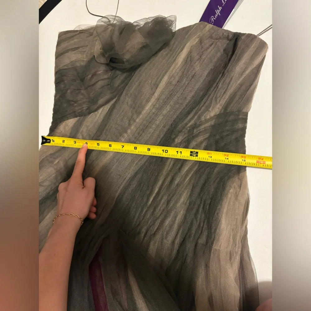 Ralph Lauren Collection Purple Label Tulle Strapless Evening Dress Formal Midi 6 - Picture 7 of 16